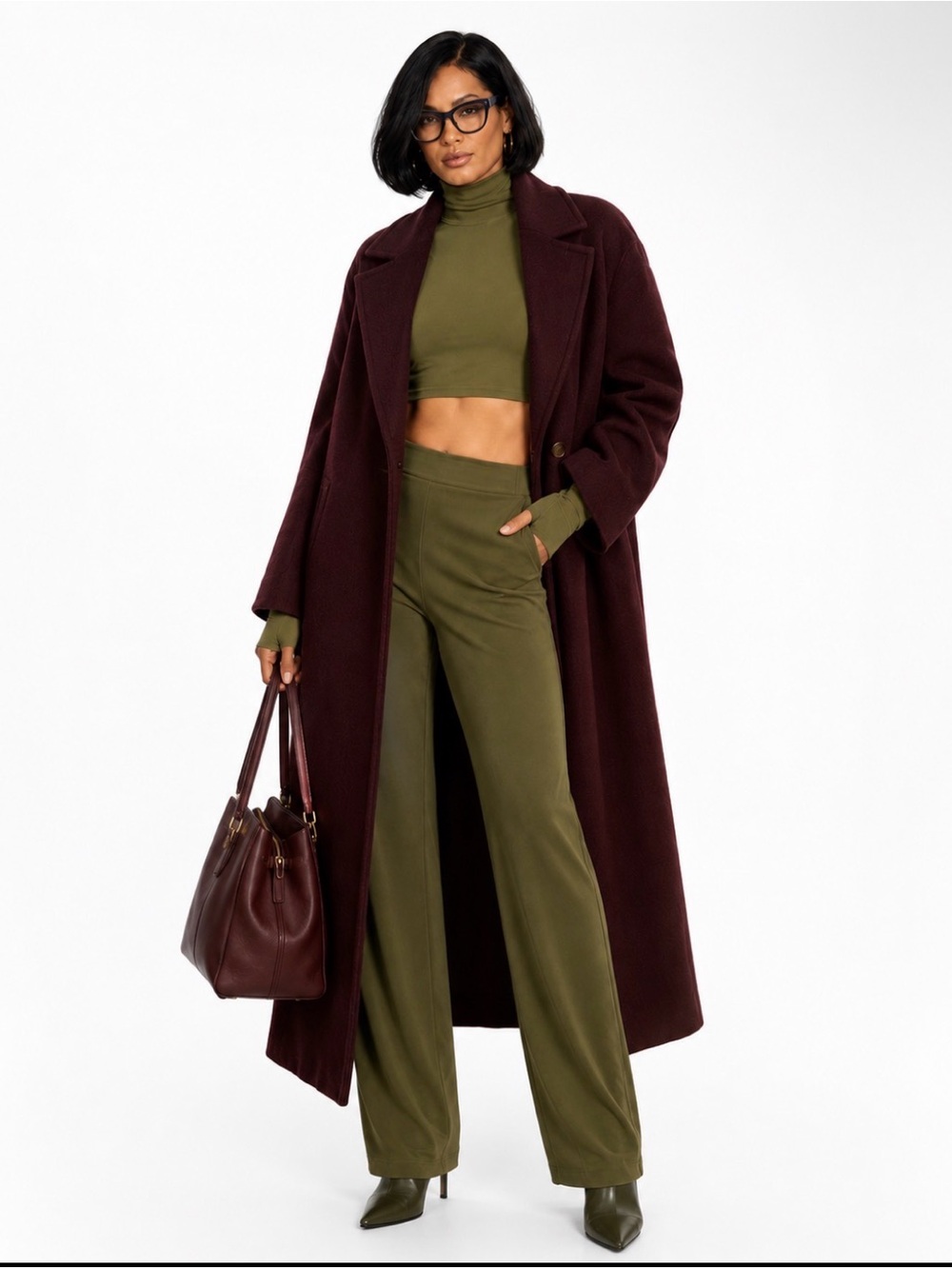 Norma Kamali Military Olive Pants